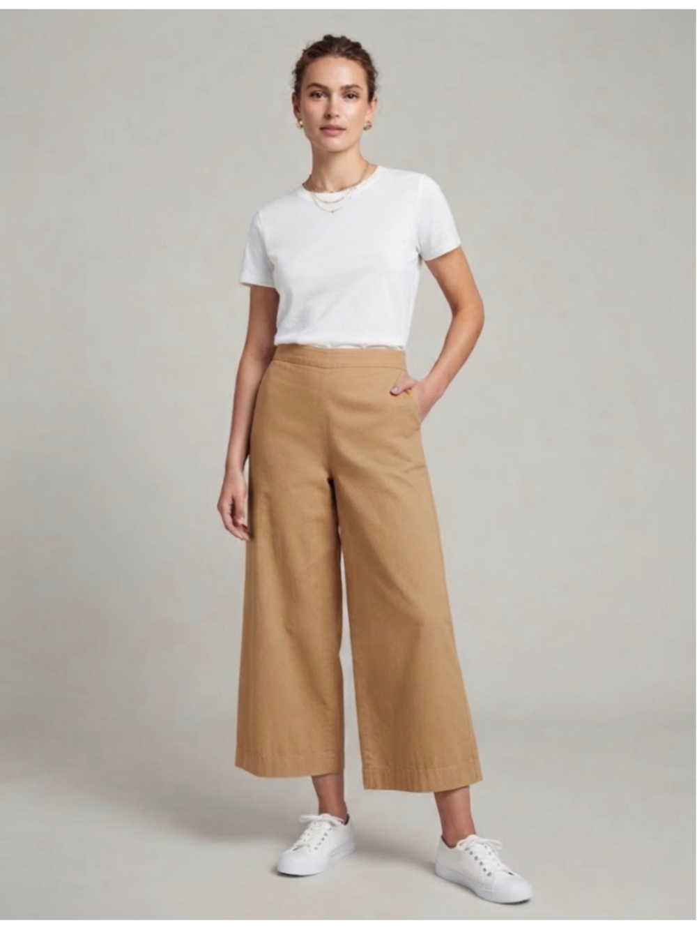 Who What Wear Wide Leg Pants, Size XS, Tan